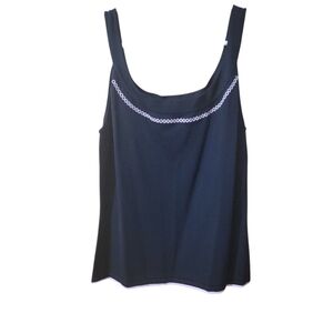 Elegant Black Camisole with Stylish Trim